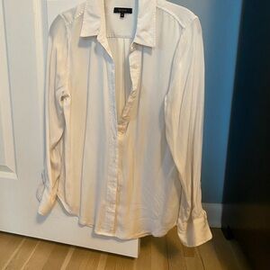 Quince White Long-Sleeve Button Front Shirt